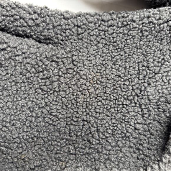 Lucky Brand Faux Fur Sherpa Dark Gray Teddy Coat Women's S Duster Snap Button - Picture 8 of 8